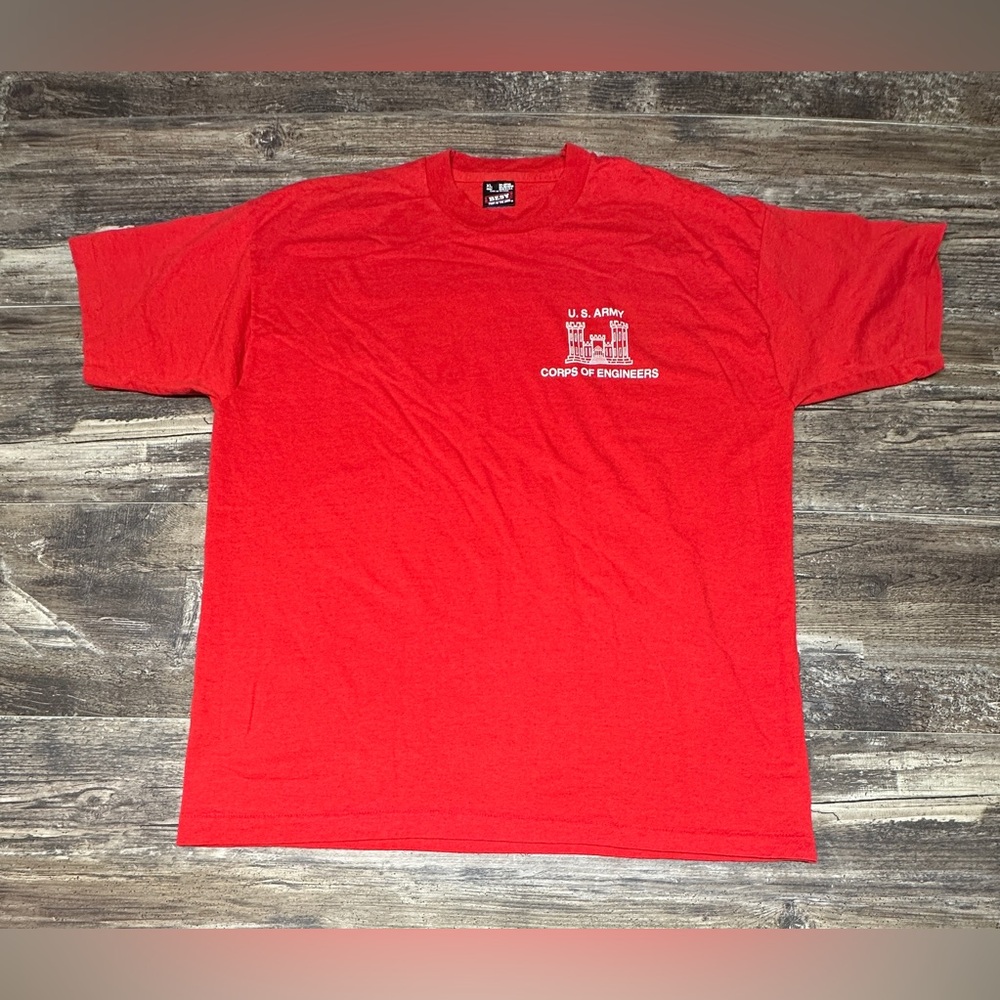 Vintage US Army Corps Engineers Tee USA Made Fruit of the Loom XL - GUC